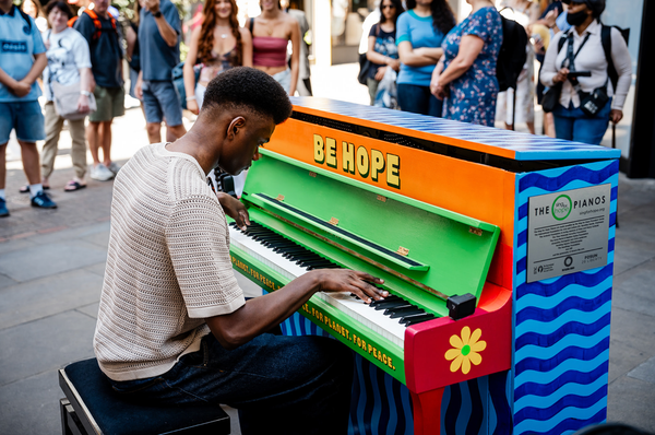 Be Hope, Play Loud: Yinka Ilori’s Piano Turns Carnaby Street into a Stage