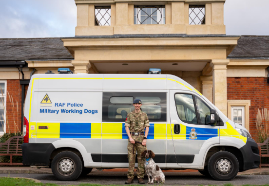RAF Police Explosive Detection Dog Receives Top Award for Six ‘Life-Saving’ Finds